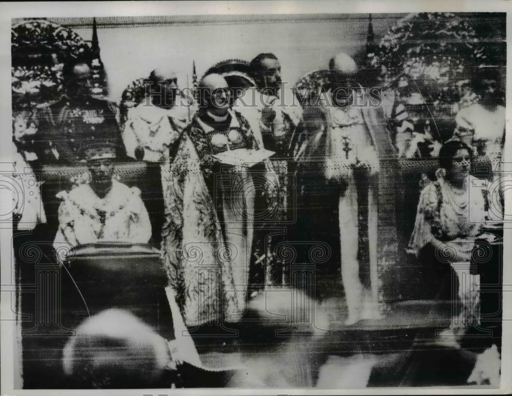 1937 Press Photo Radiophoto London King George VI Queen Elizabeth Westminister- Historic Images