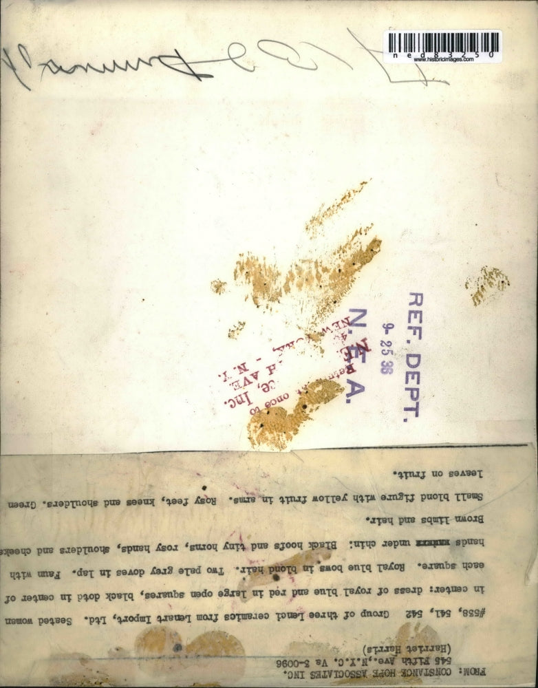 1936 Press Photo Group of 3 Lenci Ceramics from Lenart Import, Ltd.