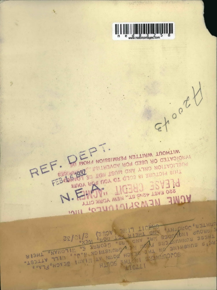 1932 Press Photo Mr. & Mrs. George Wildman & daughter Dorothy with pet dog Rex