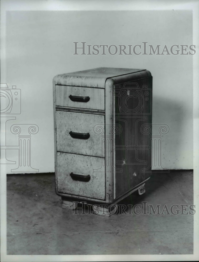 Load image into Gallery viewer, 1950 Press Photo A nursery dresser on display
