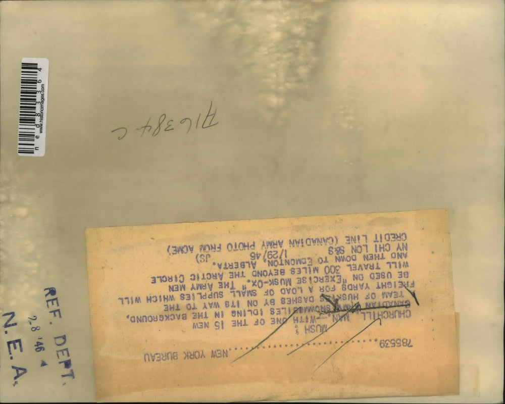 1948 Press Photo New Canadian Army Snowmobiles with a team of huskies