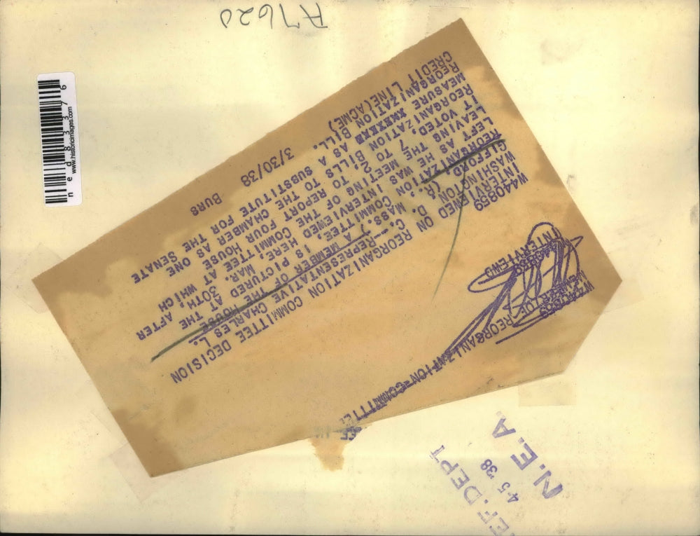 1938 Press Photo Wash DC Rep Charles Gifford of Mass & reporters