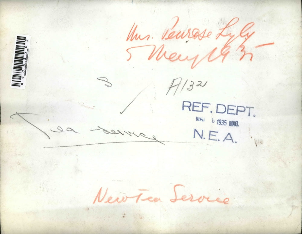 1935 Press Photo Tea Set by New Tea Service