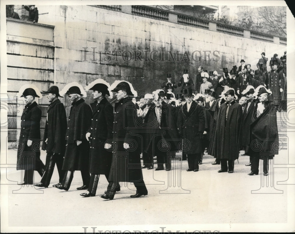 1936 Press Photo Diplomats pay homage to Leopold Von Hoesch,German Ambassador