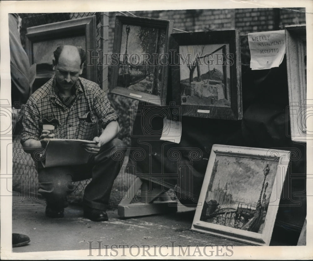 1949 Press Photo Anthony Gray, an artist who held her own show - ned83566