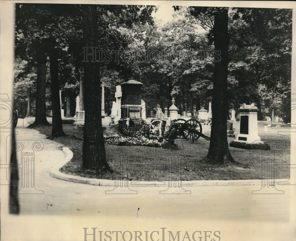 1926 Press Photo American Heroes Grave at Arlington National Cemetery