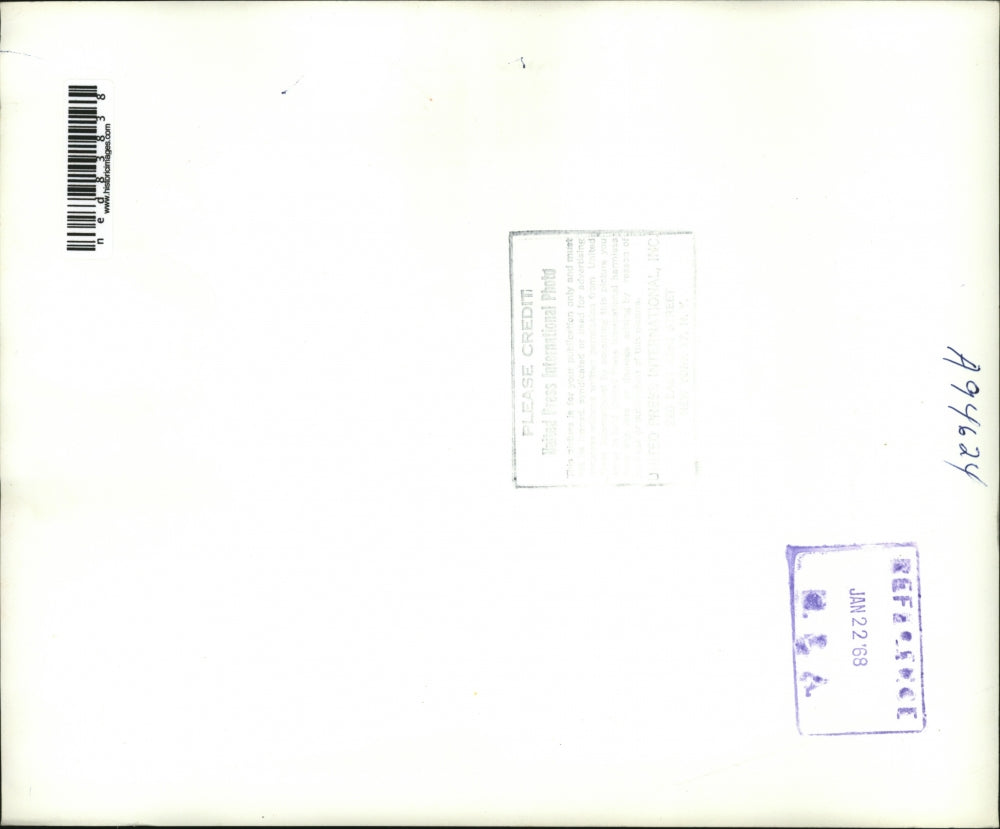 1968 Press Photo Army deserter Michael David Haire at press conference in Sweden