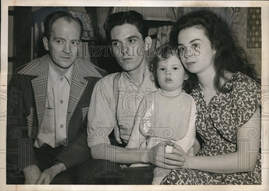 1947 Press Photo Jeanette Blaire, Harold Blaire, Frank Wright, Nylia Blaire