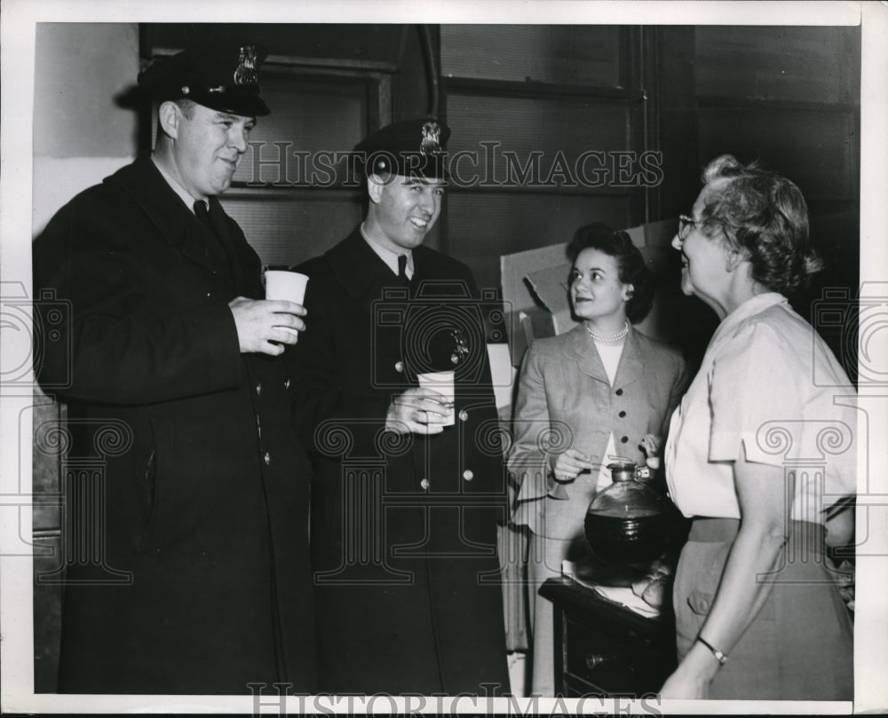 1958 Press Photo Policeman Matthew McImerney and Louis Mufale