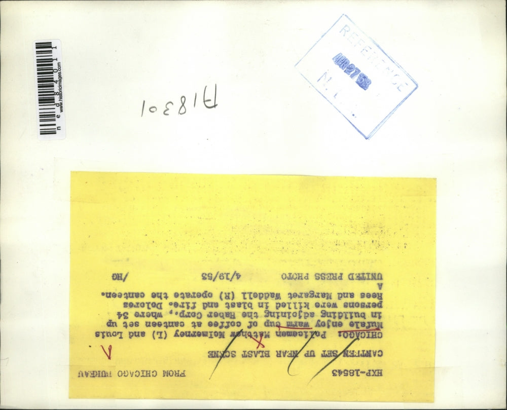 1958 Press Photo Policeman Matthew McImerney and Louis Mufale