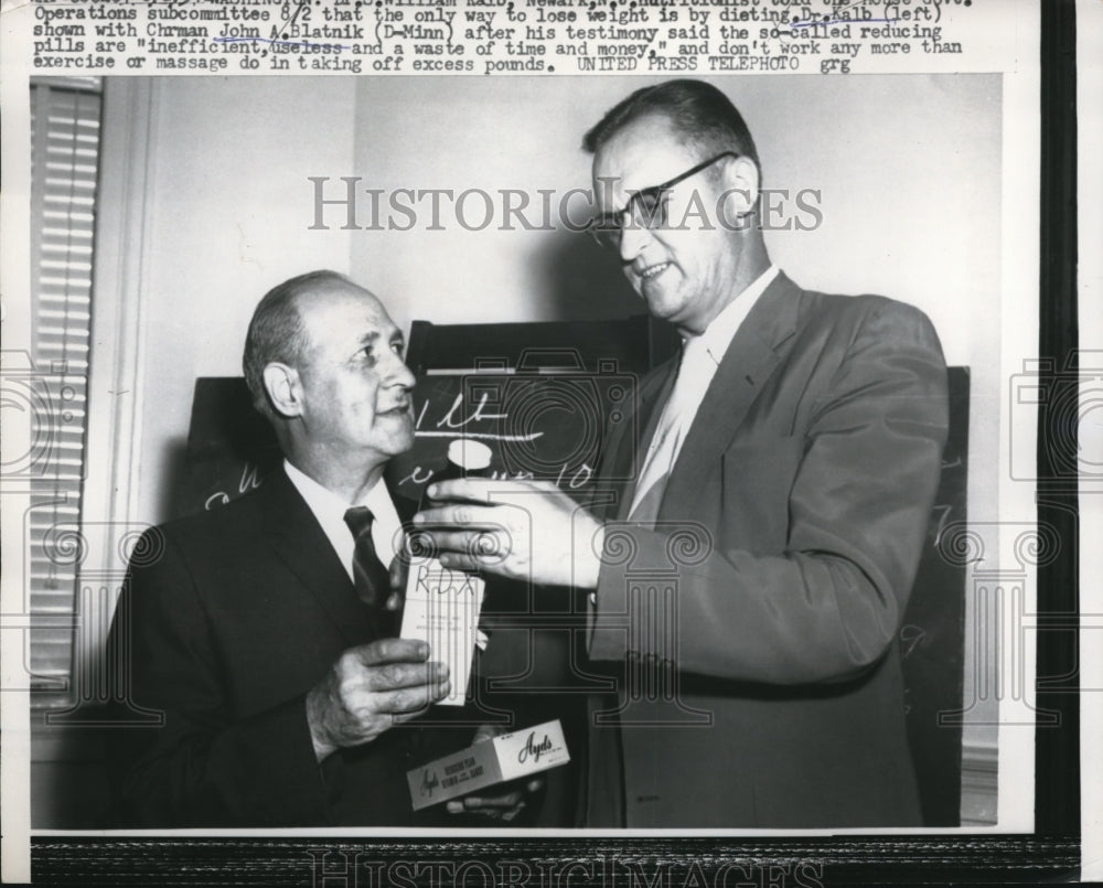 1957 Press Photo Washington William John A Blatnik Kalb