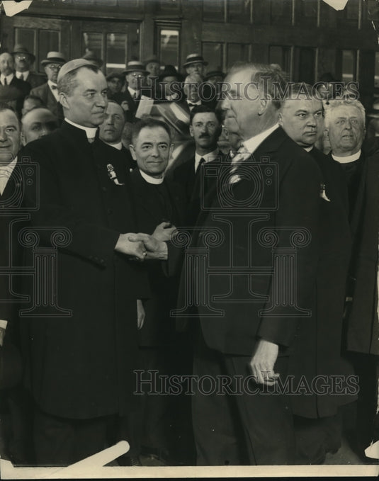 1926 Press Photo Bishop Charles Kasfar and J Struska Pres of National Alliance