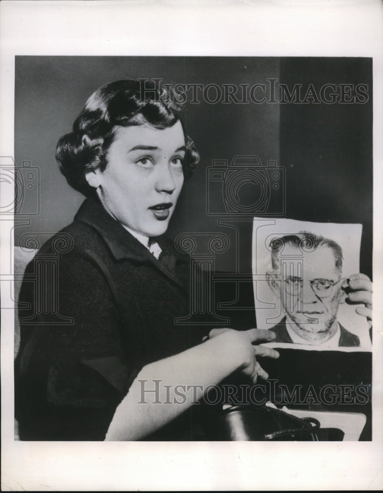 1953 Press Photo Los Angeles California, Dolly McCormick witness slaying Andrew