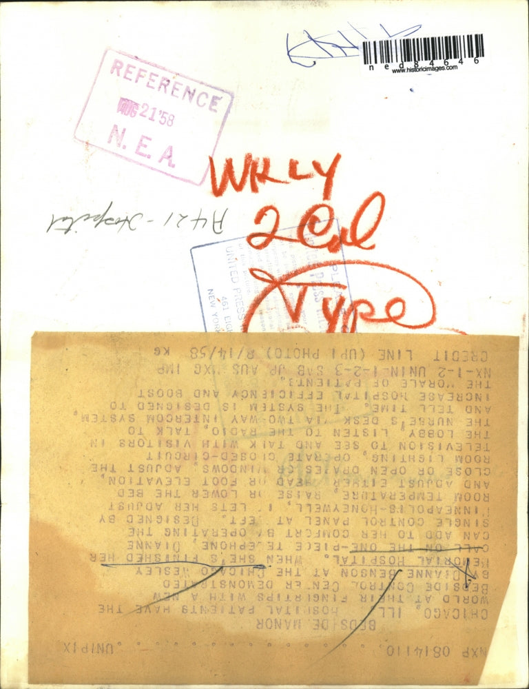 1958 Press Photo Chicago Ill.Wesley Memorial Hospital Dianene Benson