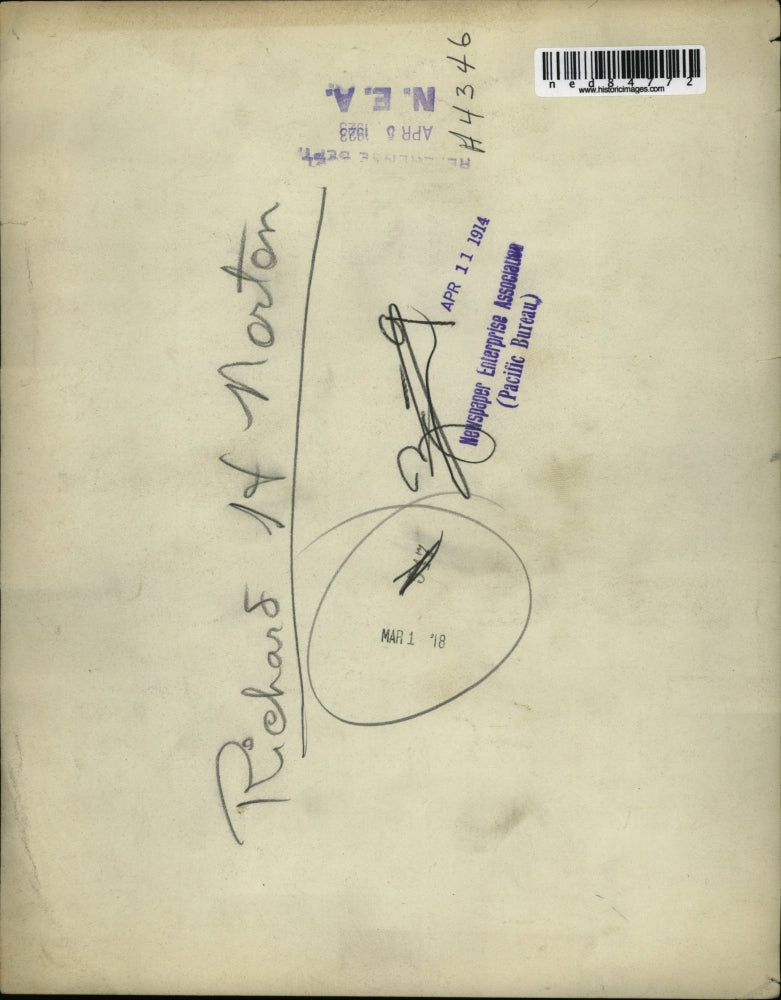 1914 Press Photo Richard H. Norton, NY Commisioner of Deeds for Los Angeles