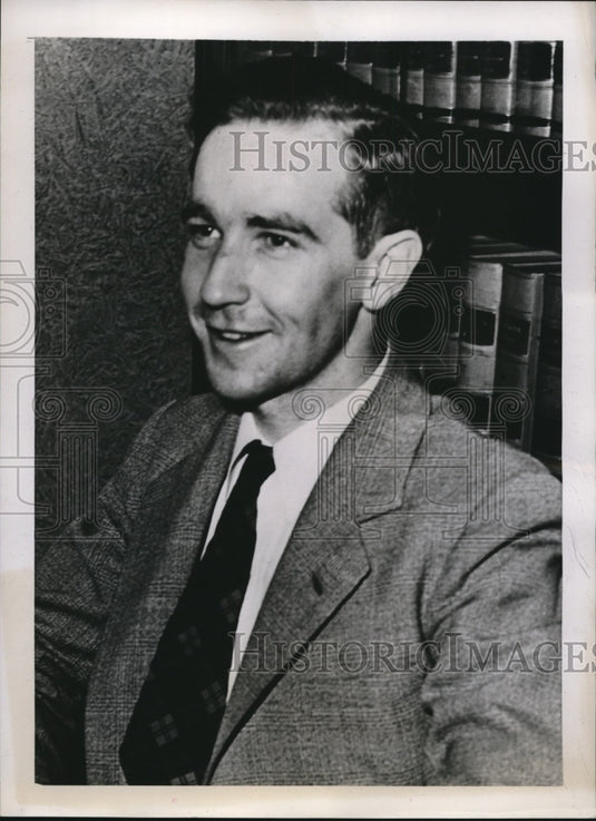 1939 Press Photo Stewart Jacobson charged with murder of Chester Vaugh