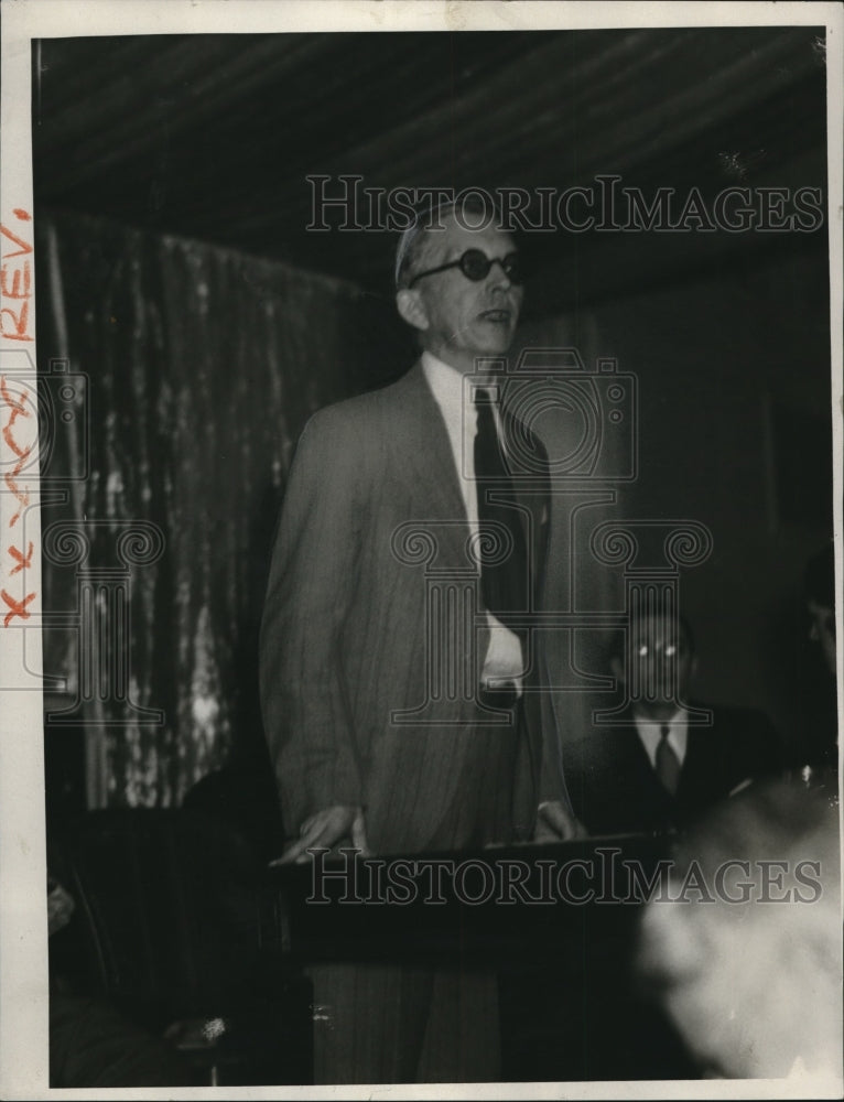 1933 Press Photo Ulrish Kiesel, Pres., Les of Rej. Club
