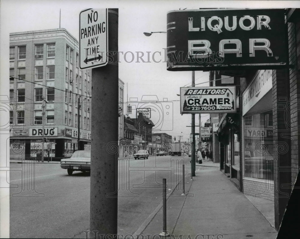 Press Photo Parking ban Downtown Lakeland, Detroit Michigan