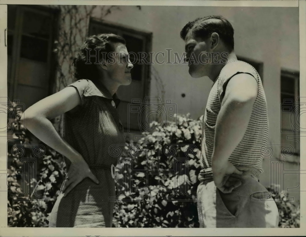 1937 Press Photo Miss Beverly Wheatly and Bos Olson of Miami University