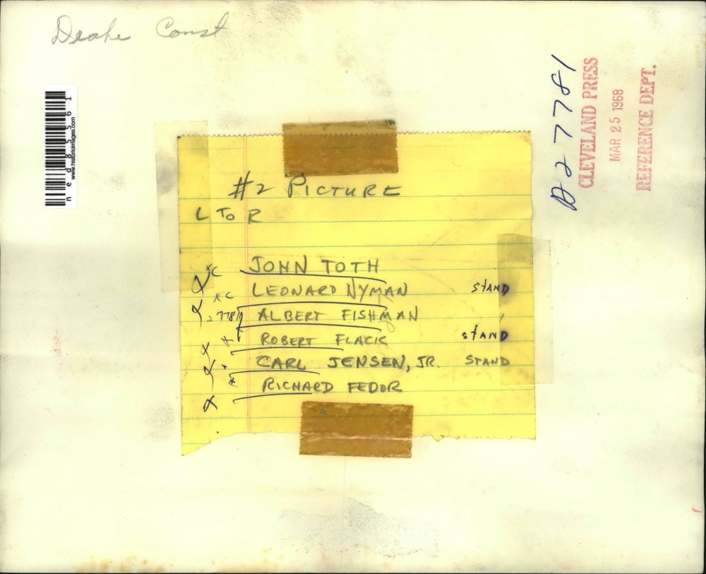 1968 Press Photo John Toth, Leonard Nyman, Albert Fishman, Robert Flacic