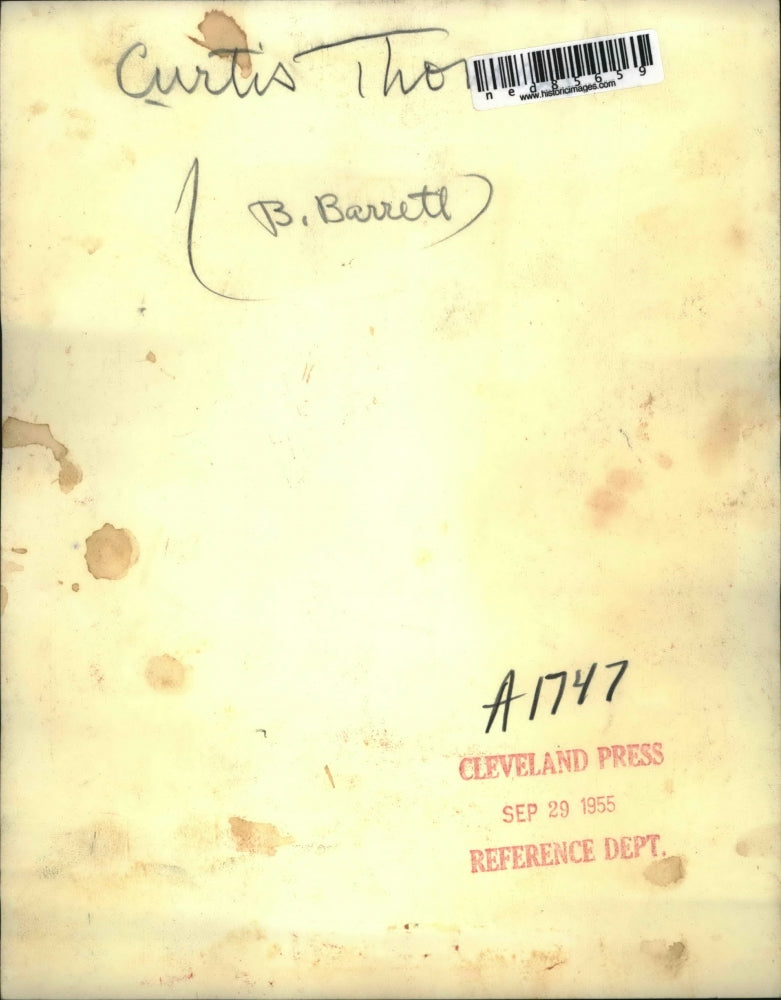 1955 Press Photo Curtis Thor, (B. Barrett()