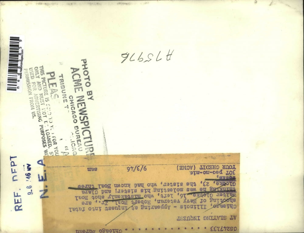 1946 Press Photo Chicago Ill appearing at inquest into fatal shooting of Robert