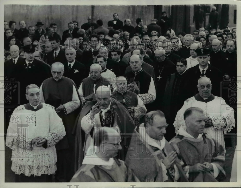 1962 Press Photo Pope John XXIII leads Lenten procession in Rome