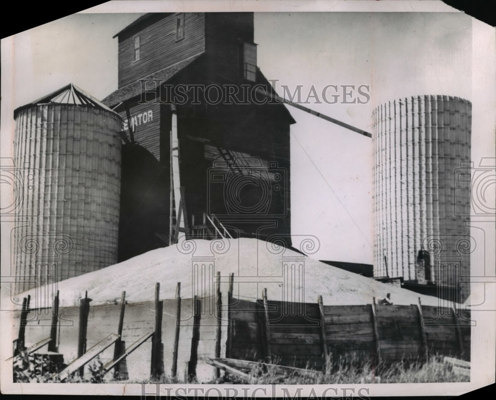 1959 Press Photo Grain elevators to store harvest