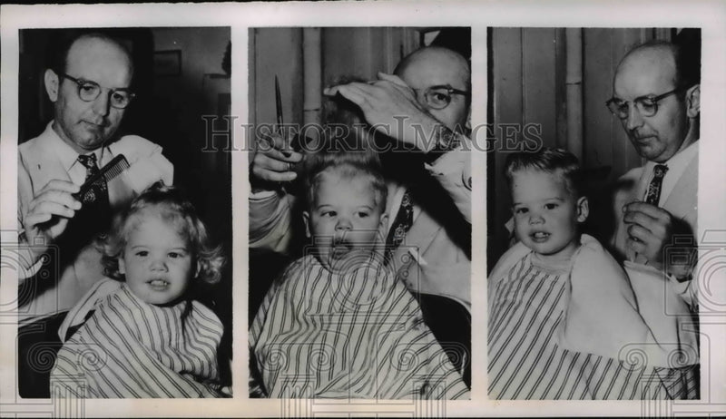Load image into Gallery viewer, 1951 Press Photo Child's First Haircut
