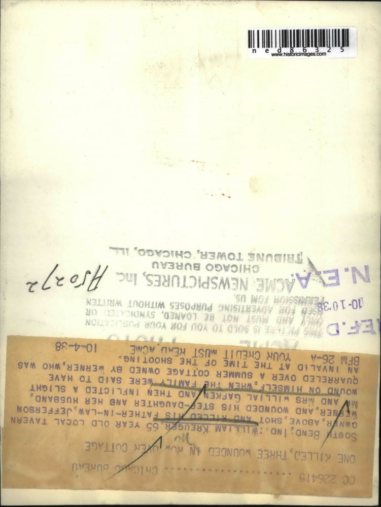 1938 Press Photo William Kreuger, local tavern owner