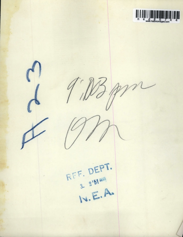 1951 Press Photo of Biff the Dog Human Officer HarryWillaims