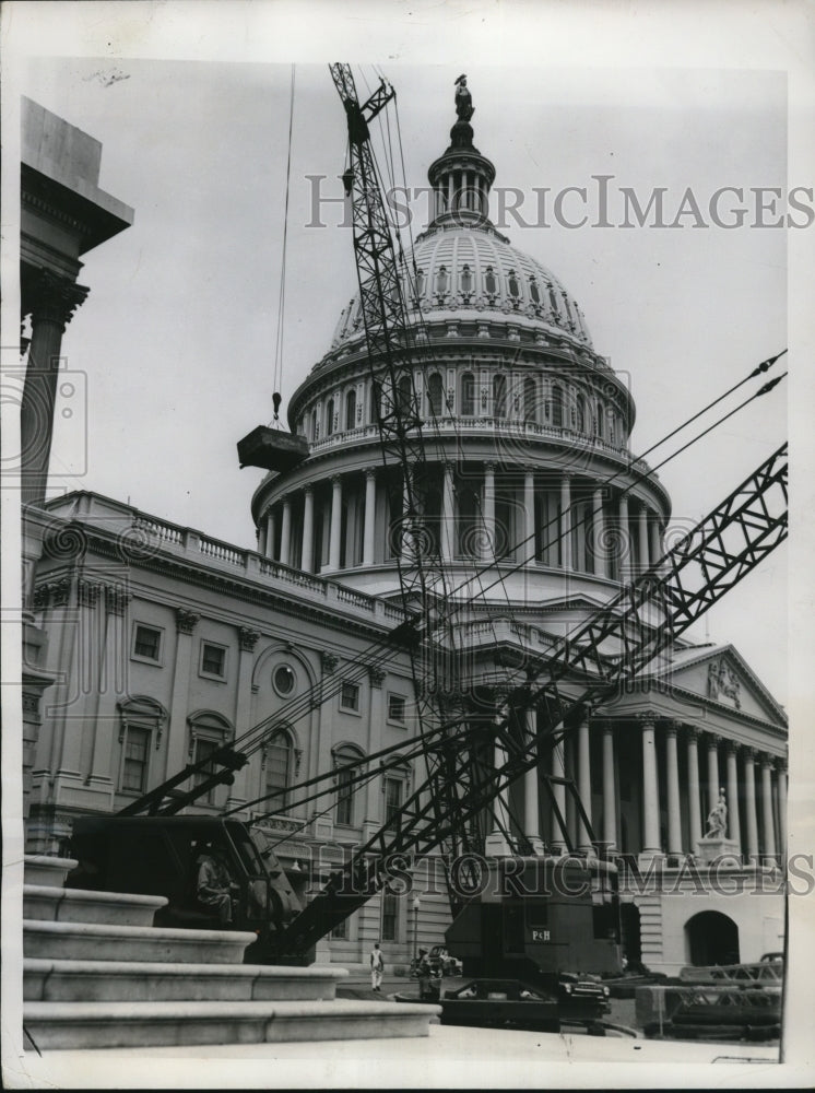 1949 Press Photo of construction on the Capitol Building