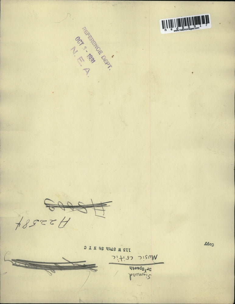 1931 Press Photo Dr. Sigmund Spaeth a music critic