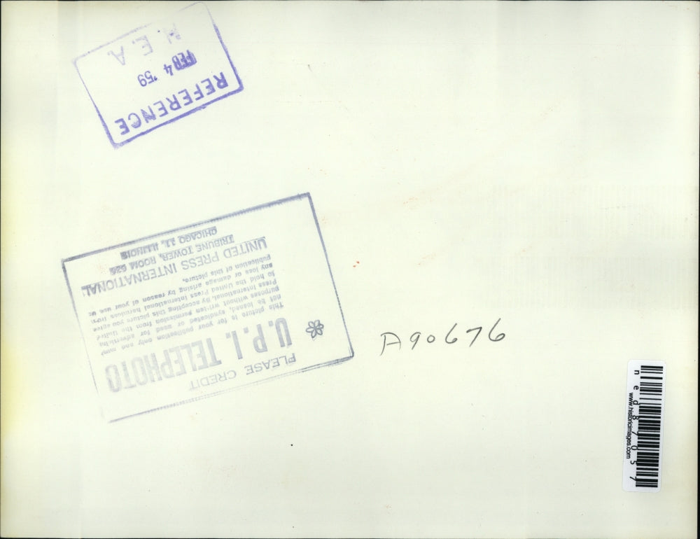 1959 Press Photo Hugh Thomberry,a patient of a San Francisco Eye Specialist