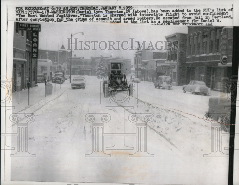 1959 Press Photo Daniel Lynn Thursten,one of FBI's Top Ten Most Wanted Fugitive