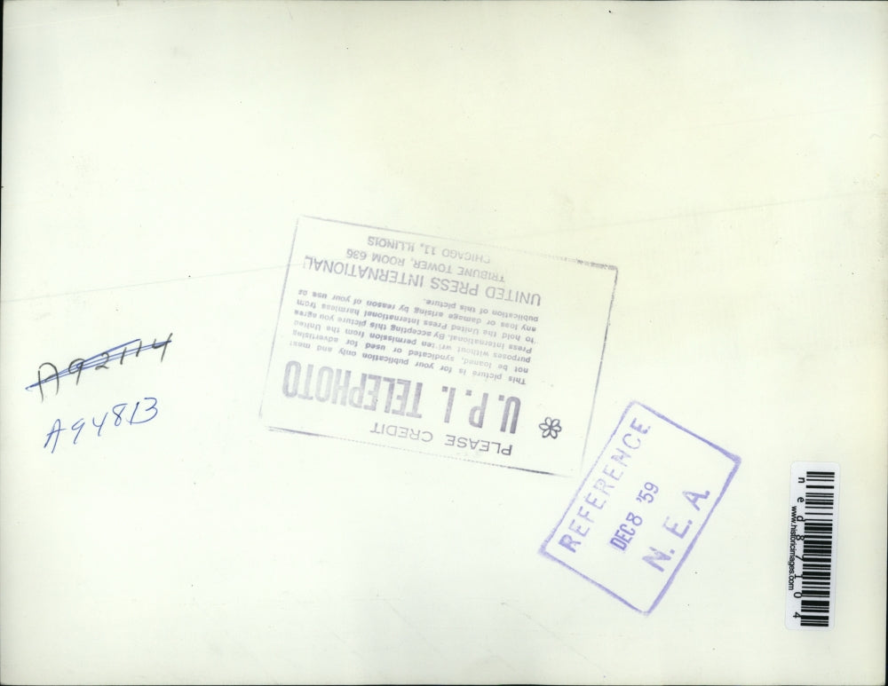 1959 Press Photo Ward Family Greeting Newest Addition to Family Mary Cecilia