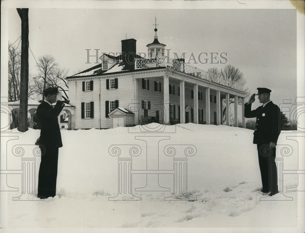 1936 Press Photo A view of George Washington's mansion in Mount Vernon