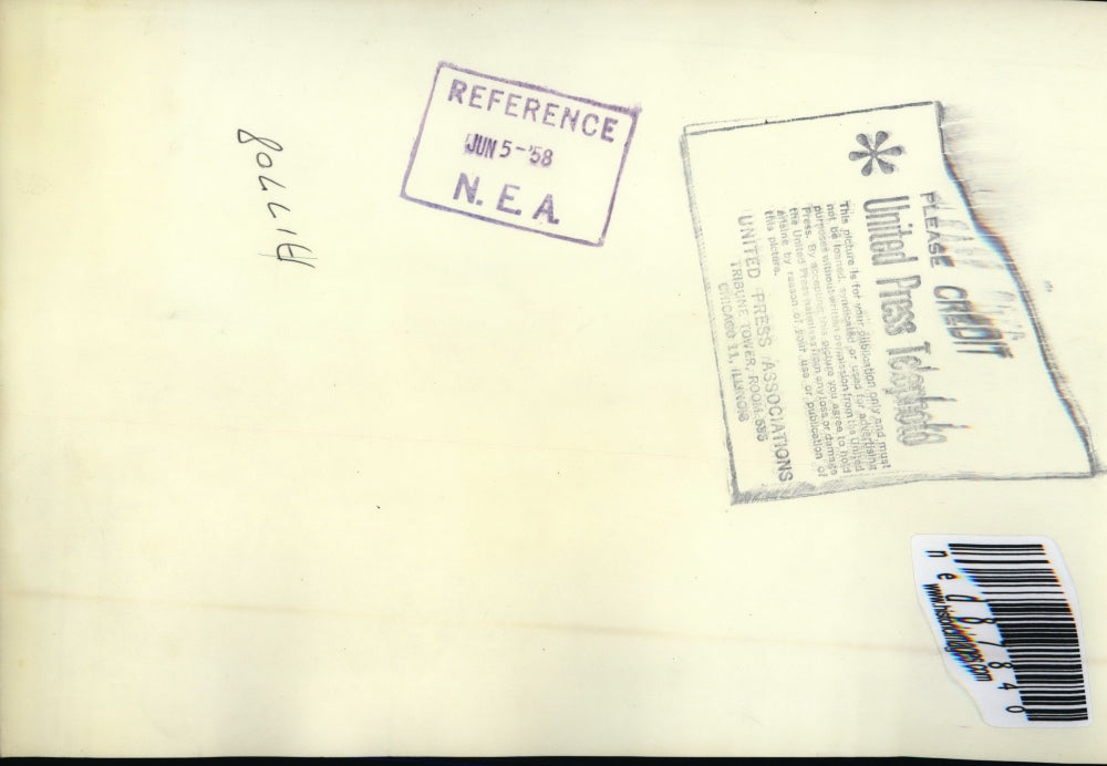 1958 Press Photo of a snow plow clearing a road to Glacier Point in Yosemite