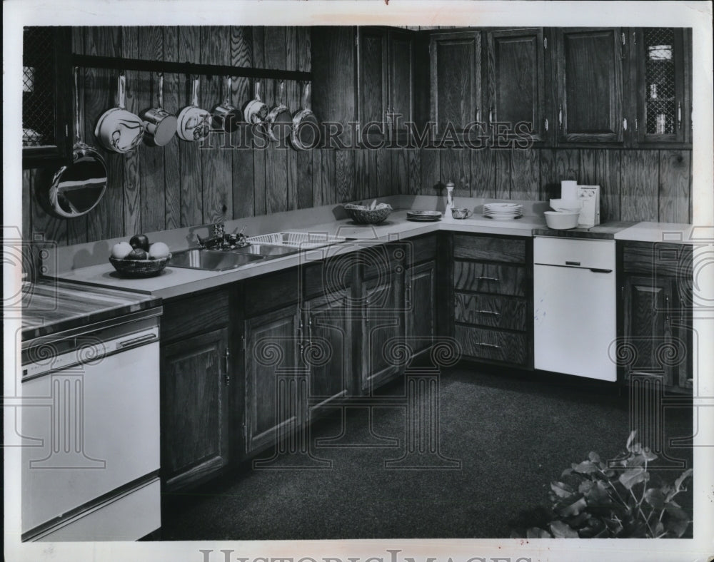1968 Press Photo of an advertisement for acrylic carpet.