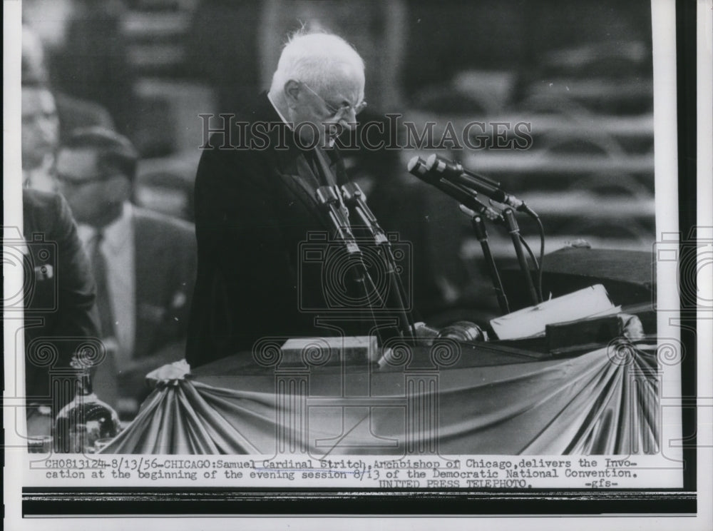 1956 Press Photo Samuel Cardinal Stritch, Archbishop of Chicago