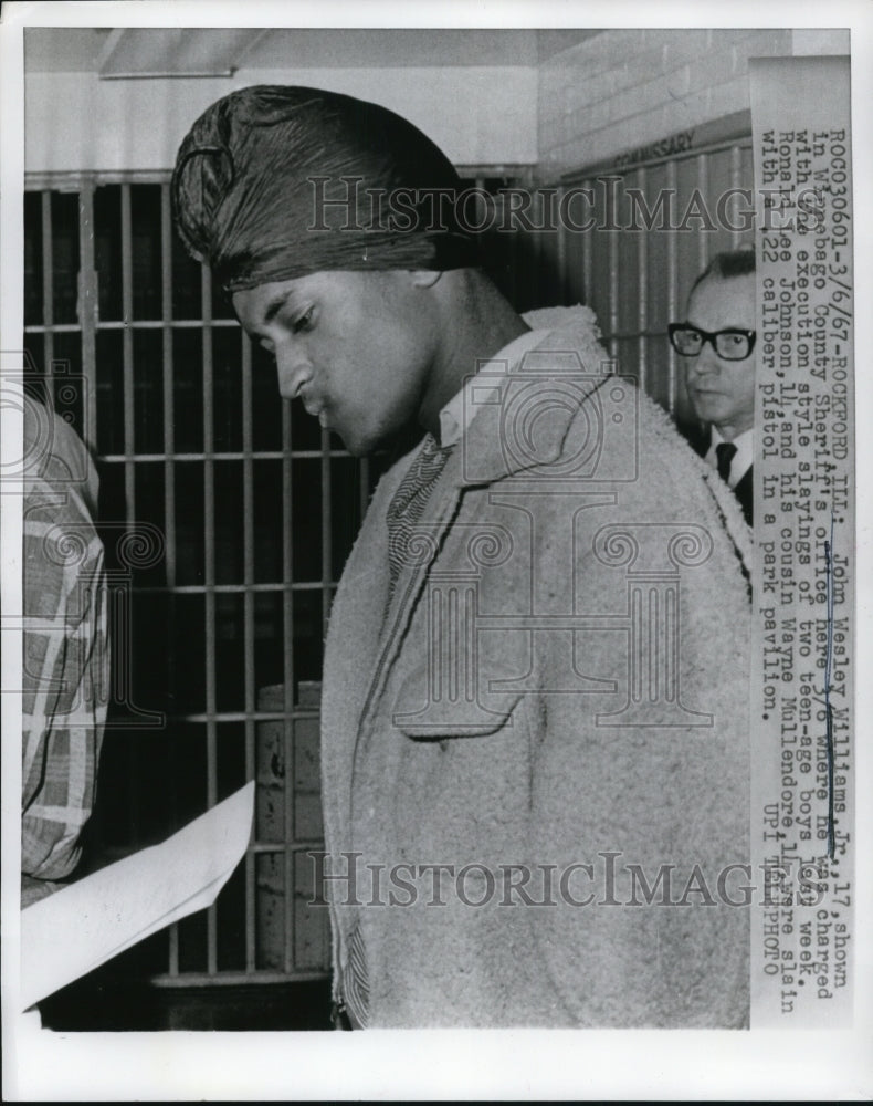 1967 Press Photo John Wesley Willias,was charged of style slaying 2 teenage boys