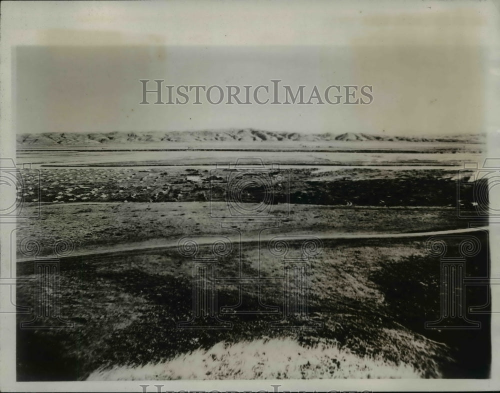 1934 Press Photo Missouri River Valley will turn into an Inland Sea