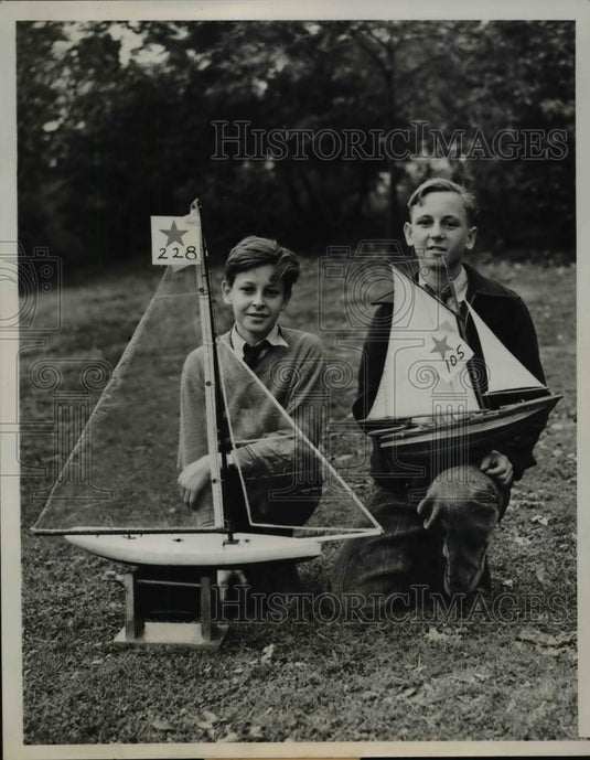 1938 Press Photo Winner of Class A event at 12th Semi-Annual Model Sailboat