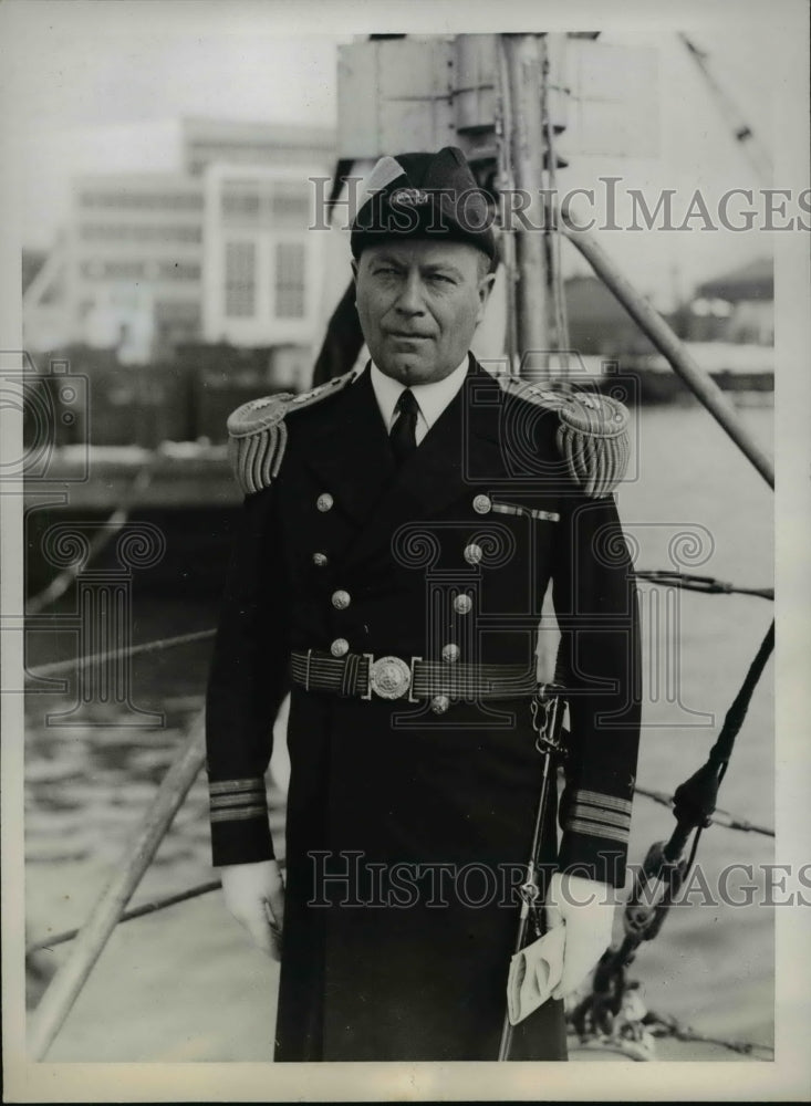 1936 Press Photo Commander Clarence Gulbranson will be in charge of the vessel