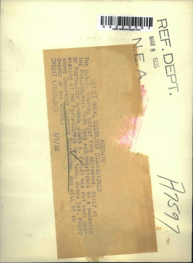 1936 Press Photo Commander Clarence Gulbranson will be in charge of the vessel