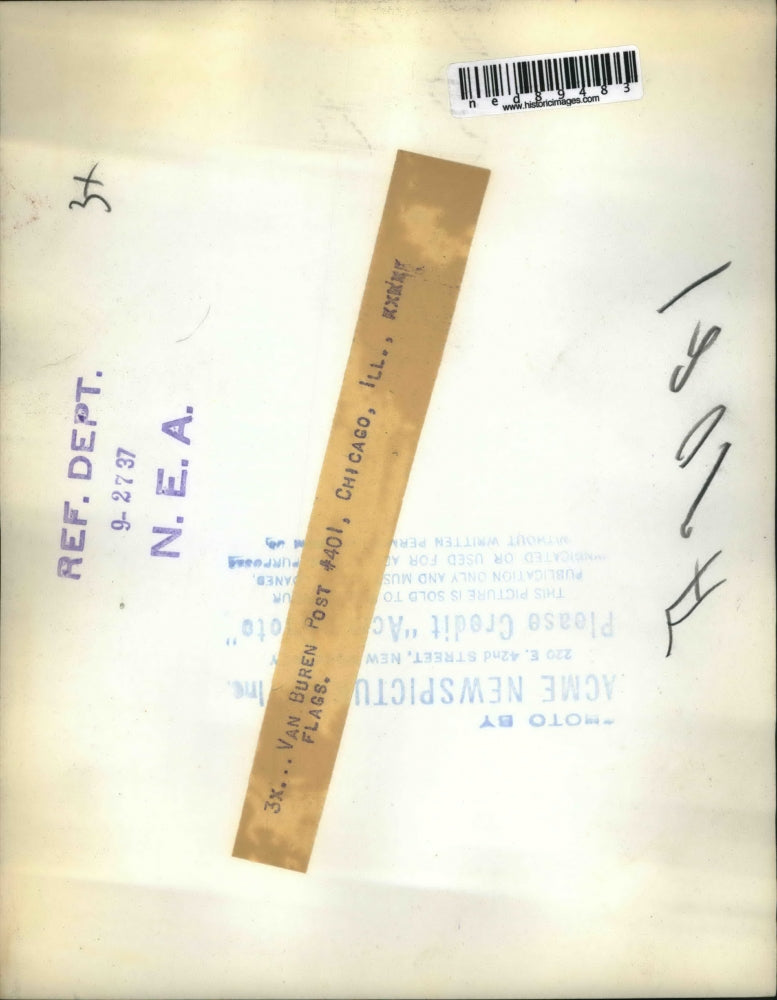 1937 Press Photo of the Van Buren post #401