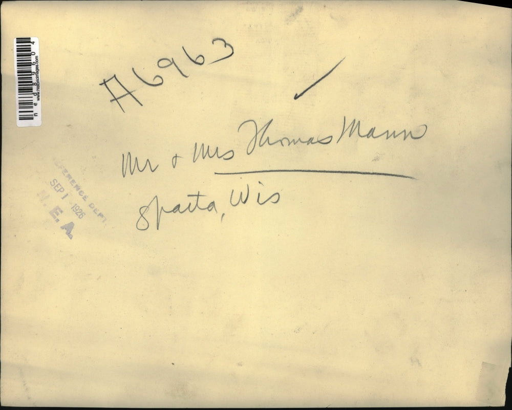 1926 Press Photo Mr. & Mrs. Thomas Mann, of Sparta, Wisconsin