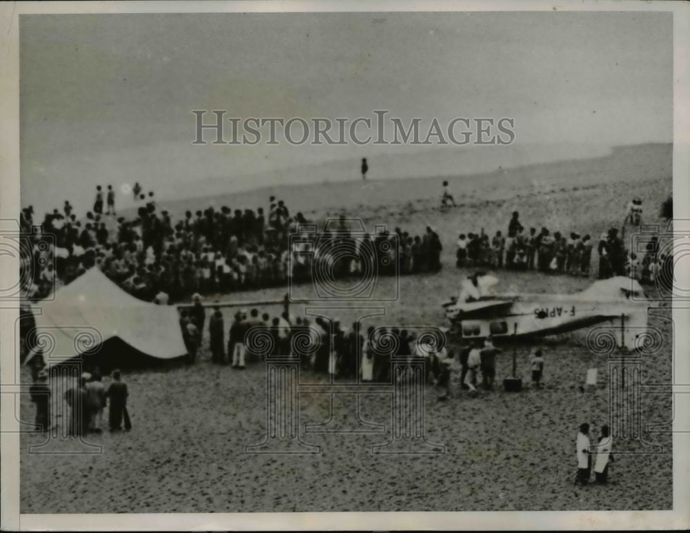 1937 Press Photo of a crashed plane in Japan that was flying from France.
