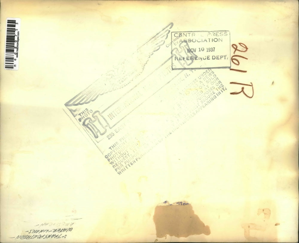 1937 Press Photo A view of the Water Liners Transportation