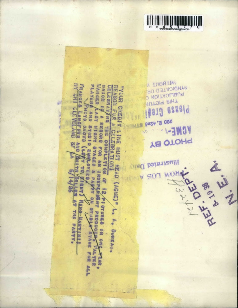 1936 Press Photo of L-R Nino Martin, Frances Langford, and Smith Ballen.